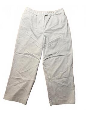 Vintage Talbots Stretch Ivory Cream Wide Leg Trouser Pants Size 14